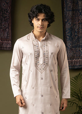 Purple Silk Kurta & Pajama Set