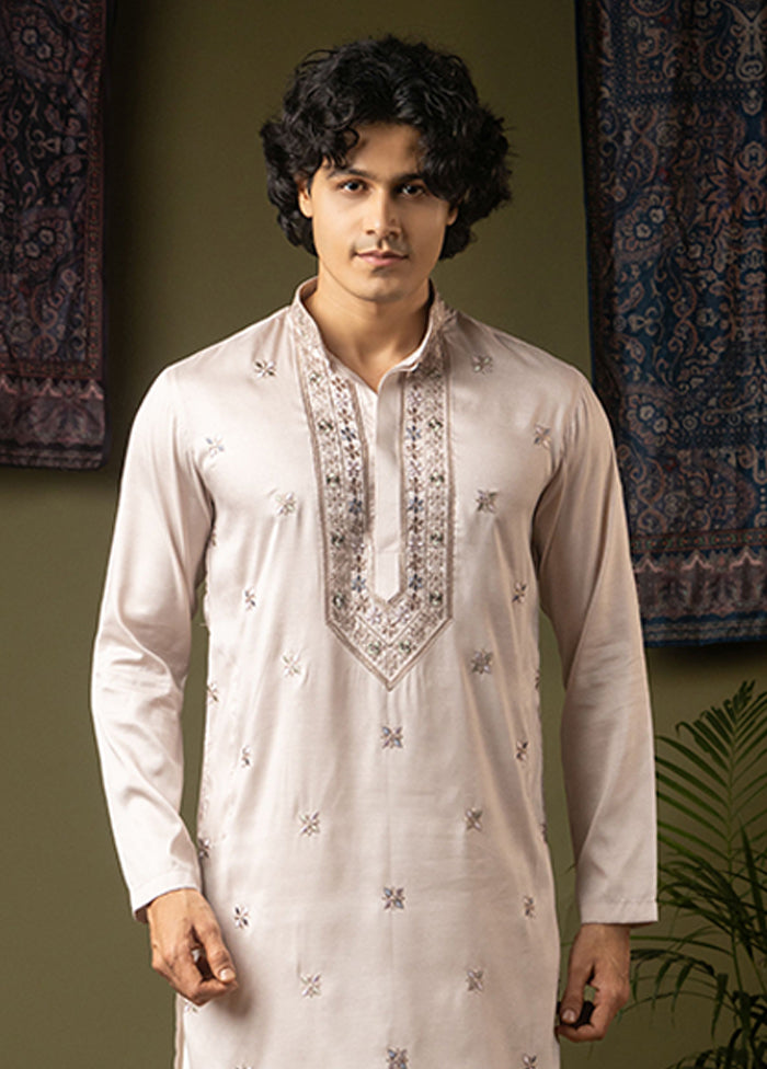 Purple Silk Kurta & Pajama Set