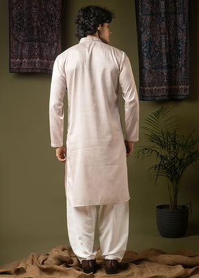 Purple Silk Kurta & Pajama Set