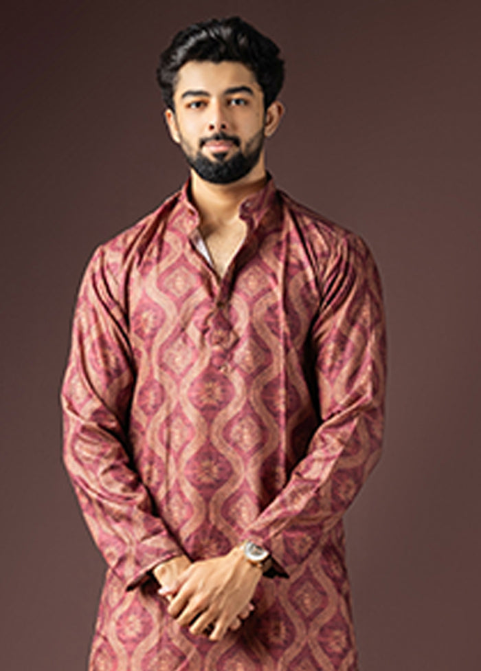 Maroon Cotton Kurta & Pajama Set