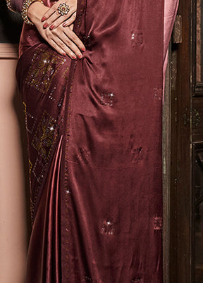 Pink Georgette Saree With Blouse Piece - Indian Silk House Agencies