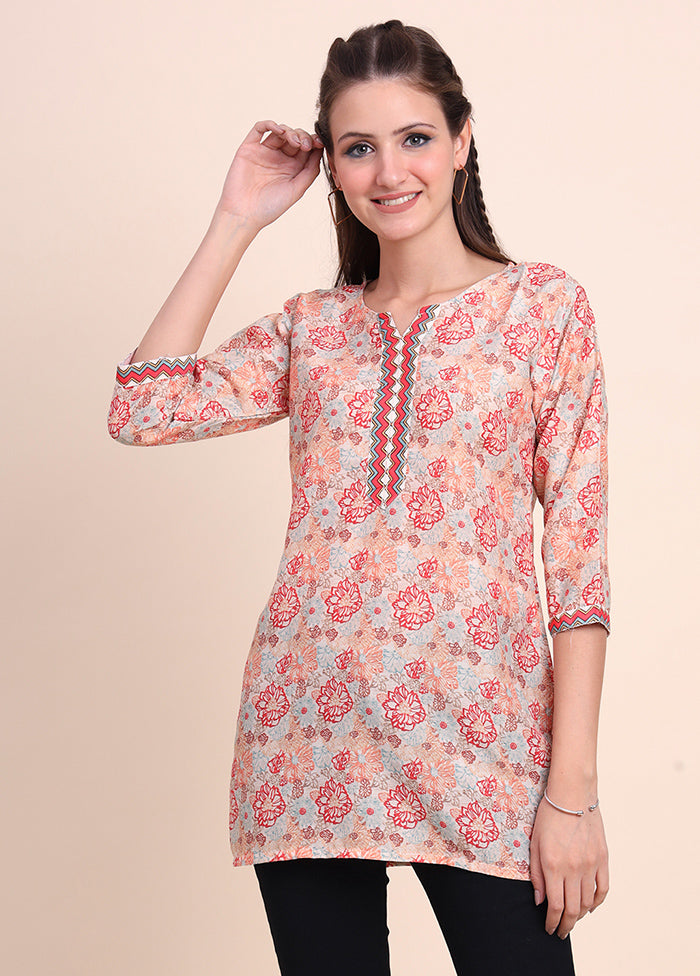 Multicolor Readymade Cotton Short Kurti - Indian Silk House Agencies
