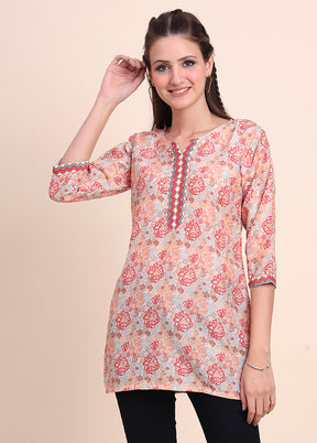 Multicolor Readymade Cotton Short Kurti - Indian Silk House Agencies