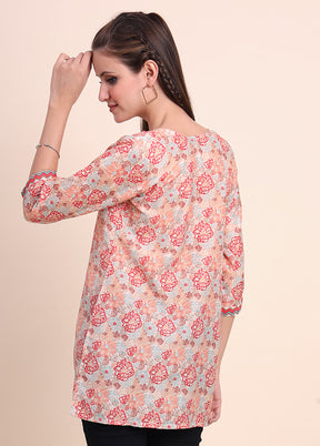 Multicolor Readymade Cotton Short Kurti - Indian Silk House Agencies