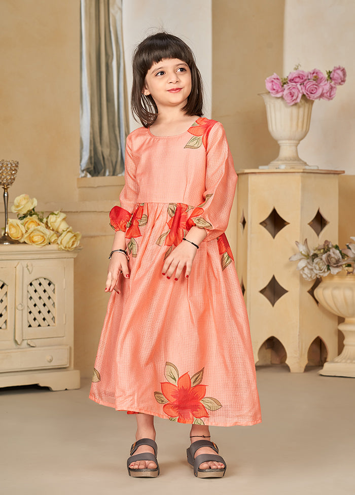 Peach Silk Kurti