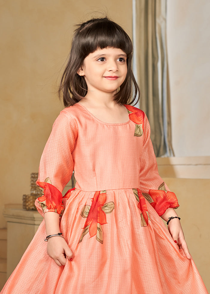 Peach Silk Kurti