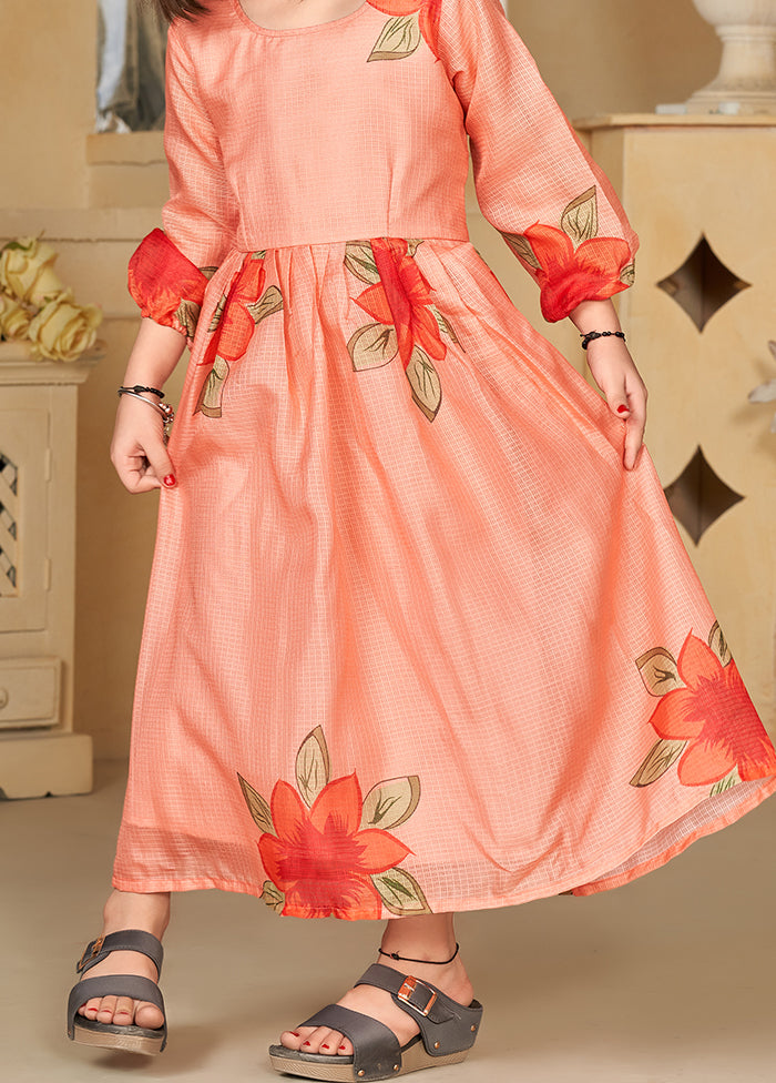 Peach Silk Kurti
