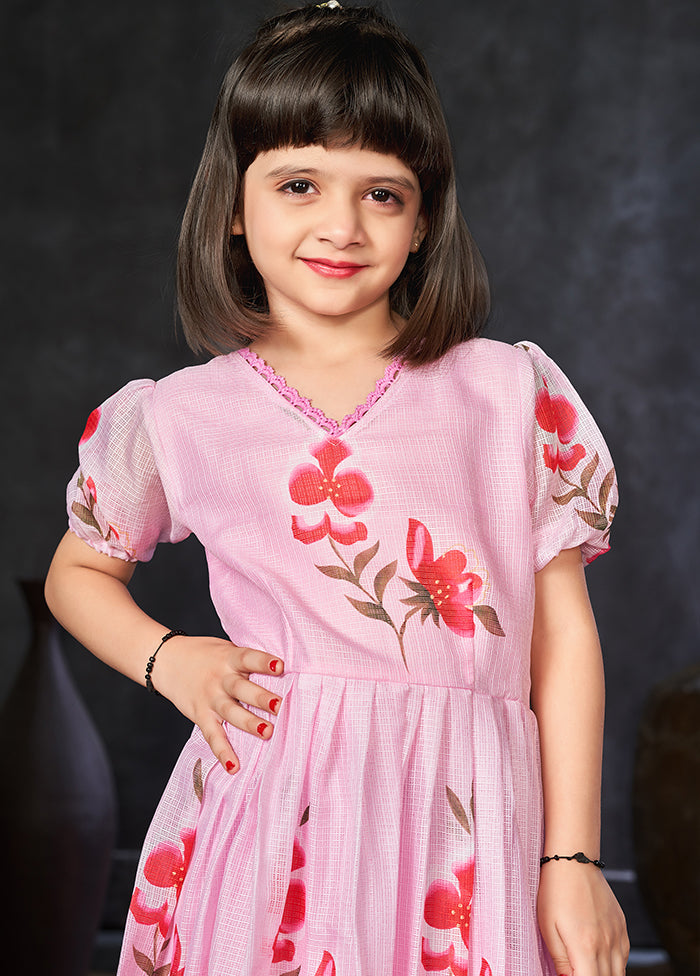 Pink Silk Kurti