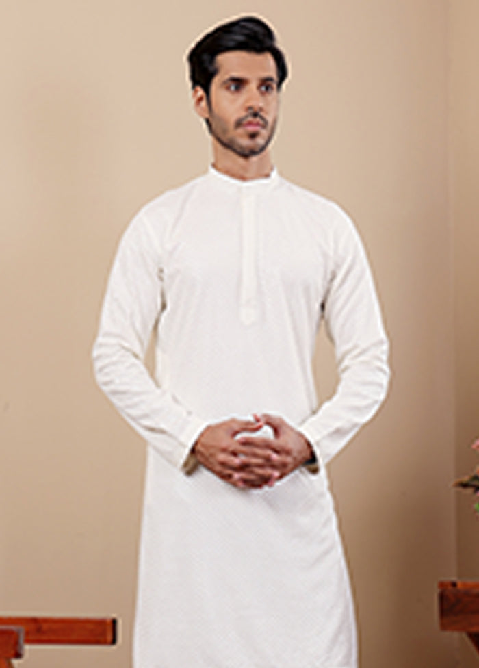 White Viscose Kurta