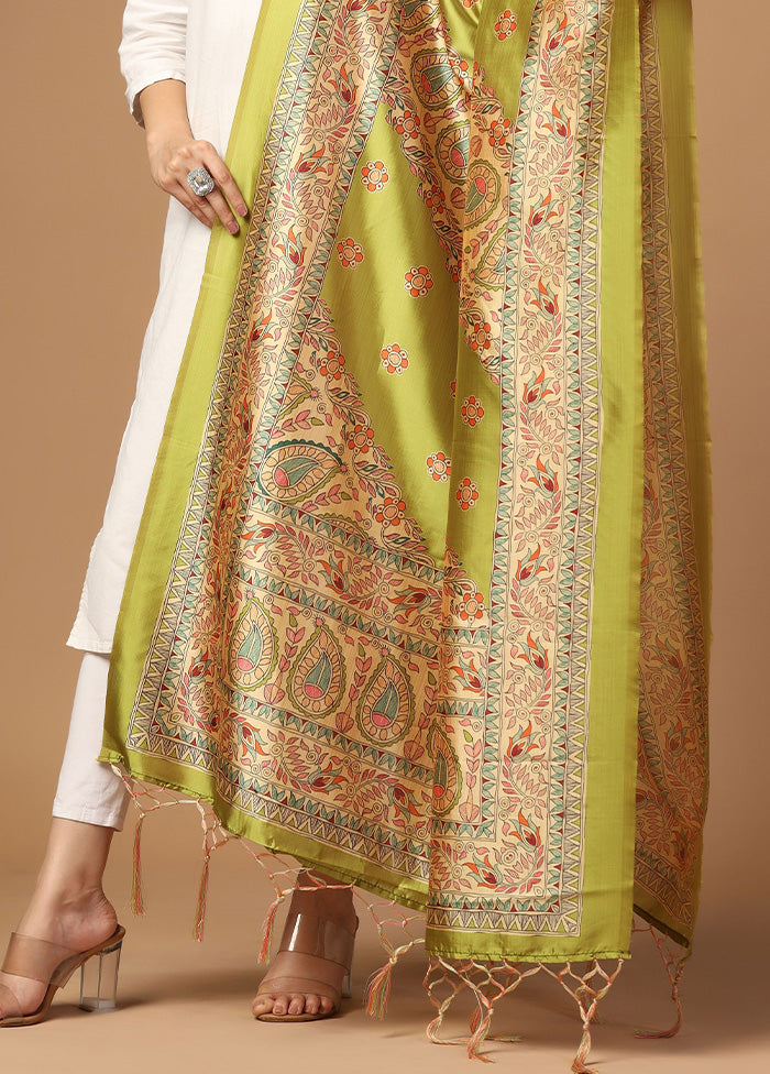 Green Art Silk Dupatta