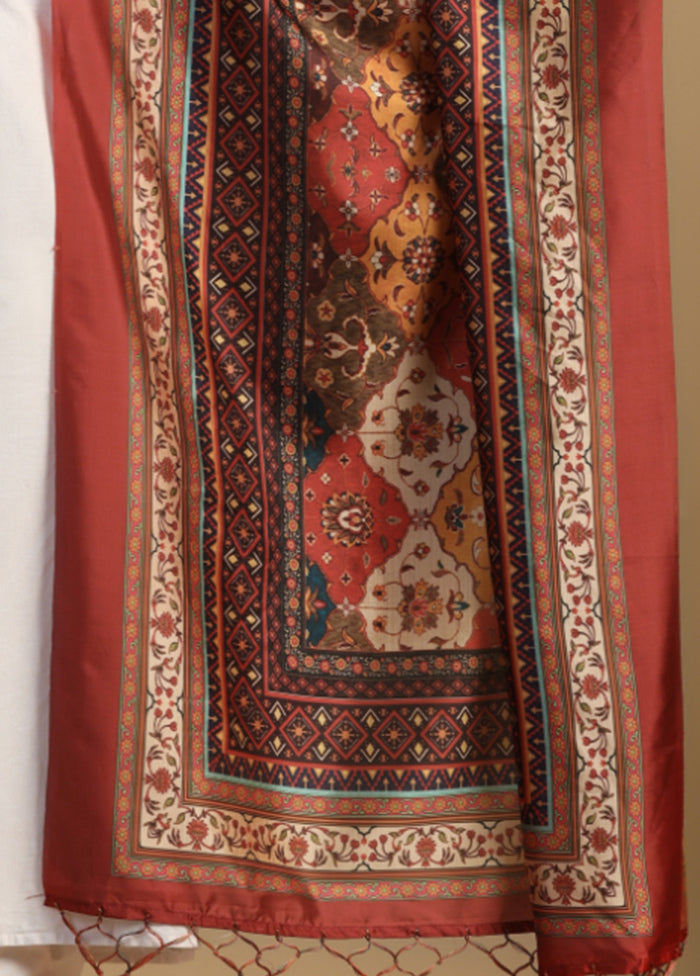 Brown Banarasi Silk Dupatta