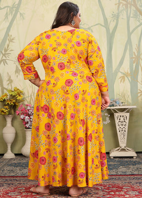 Yellow Readymade Rayon Kurti