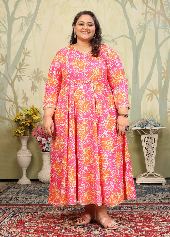 Pink Readymade Rayon Kurti
