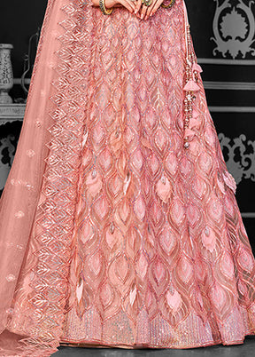 Multicolor Net Lehenga Set