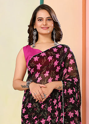 Black Georgette Ready to wear Saree