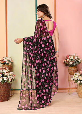 Black Georgette Ready to wear Saree