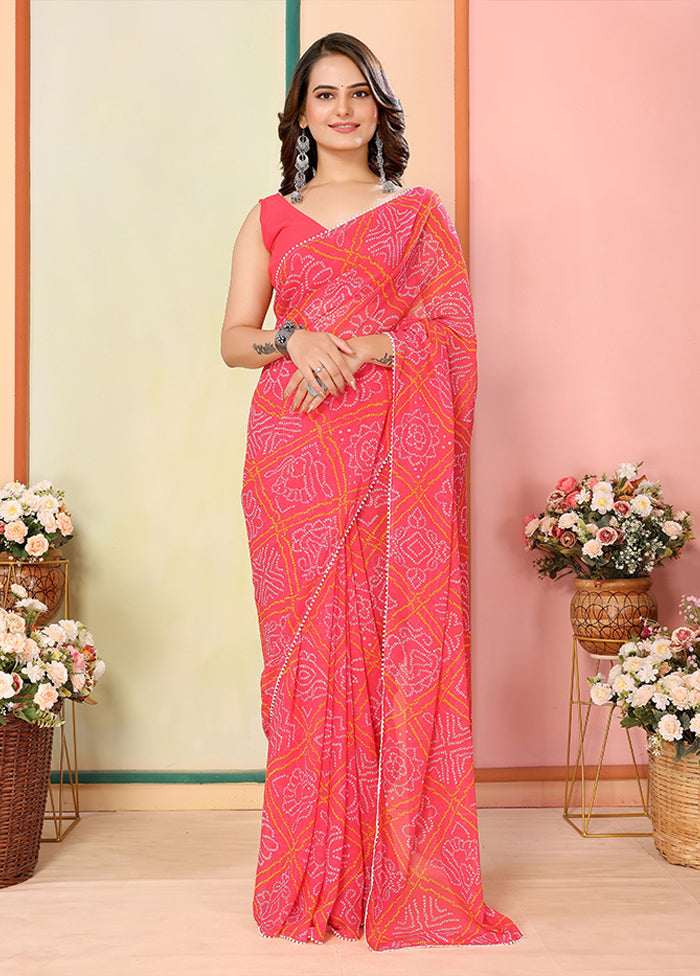 Red Georgette Ready to wear Saree