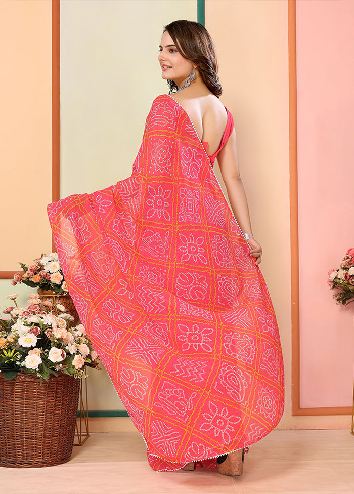 Red Georgette Ready to wear Saree