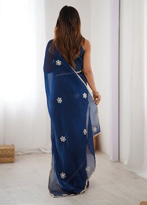 Brown Spun Silk Saree With Blouse Piece