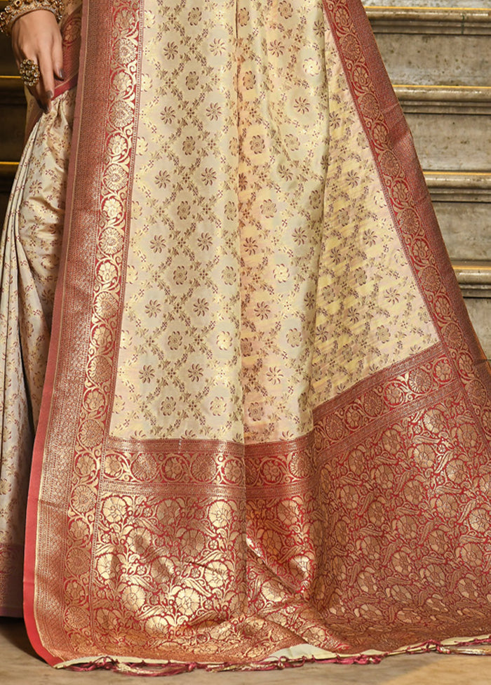 Maroon Spun Silk Saree With Blouse Piece