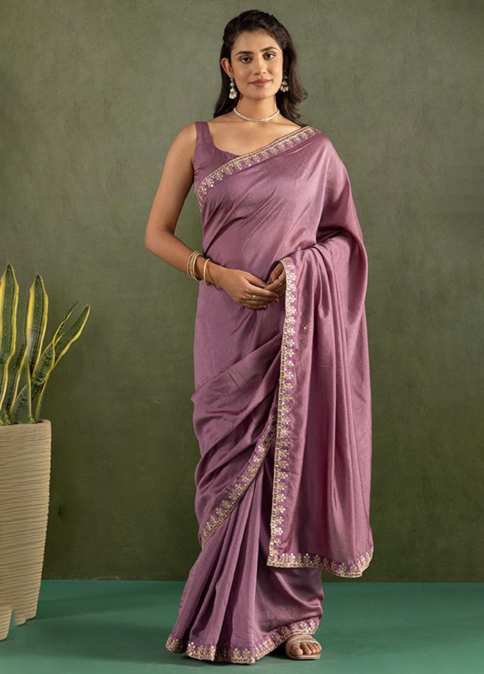 Purple Chiffon Ready to wear Saree