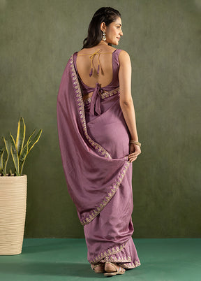 Purple Chiffon Ready to wear Saree