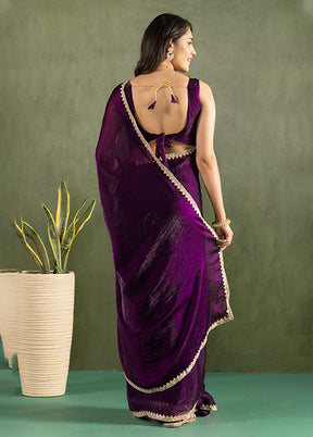 Lavender Chiffon Ready to wear Saree
