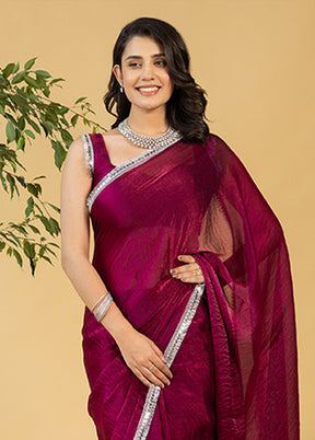 Maroon Chiffon Ready to wear Saree