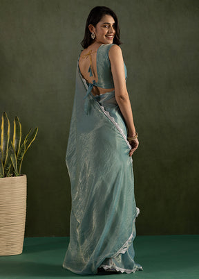 Blue Chiffon Ready to wear Saree