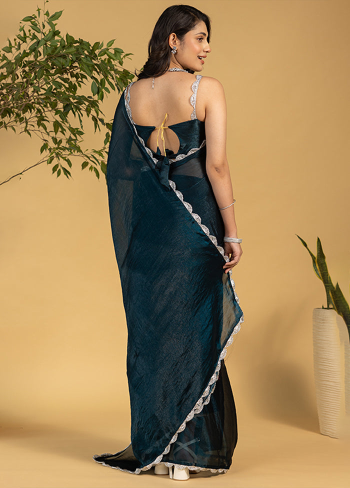 Blue Chiffon Ready to wear Saree