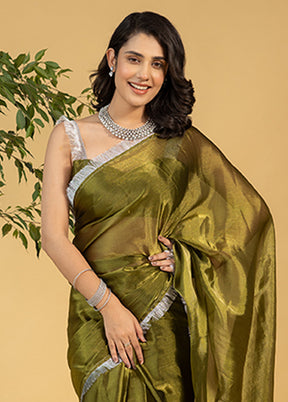 Green Chiffon Ready to wear Saree