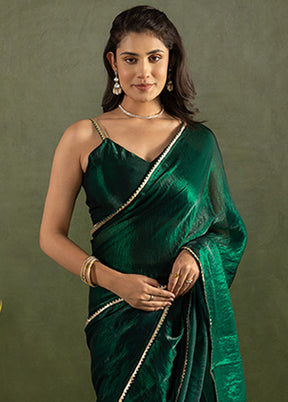 Green Chiffon Ready to wear Saree