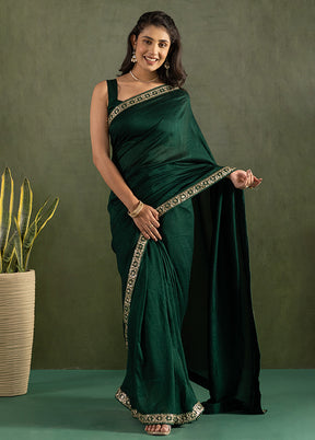 Green Chiffon Ready to wear Saree