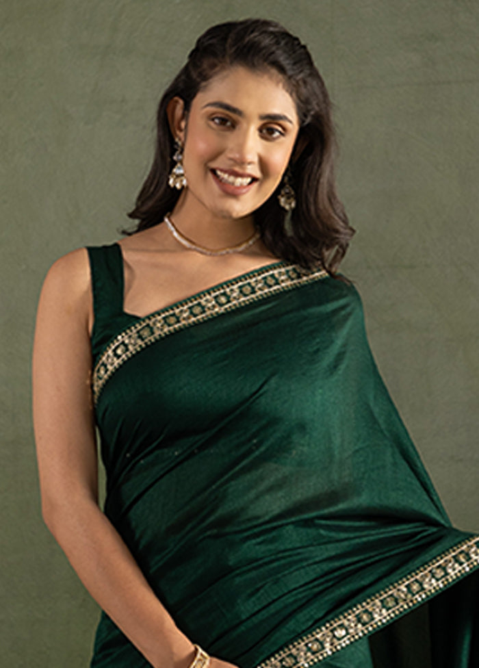 Green Chiffon Ready to wear Saree