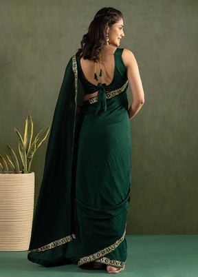 Green Chiffon Ready to wear Saree