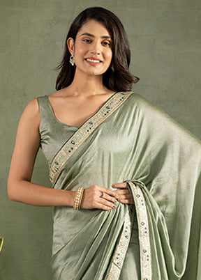 Green Chiffon Ready to wear Saree