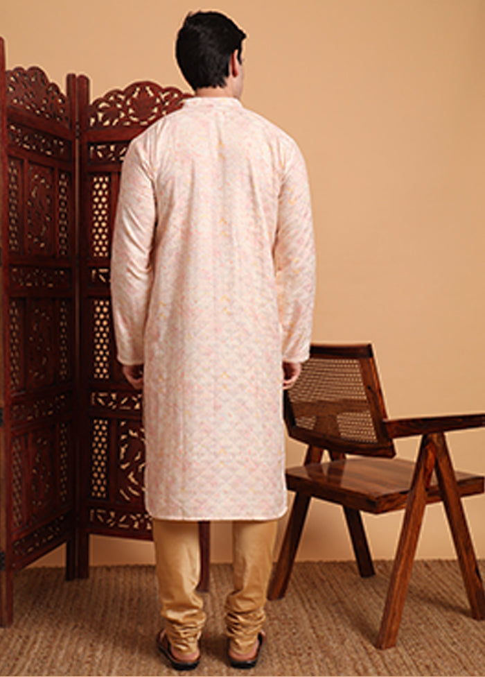 Peach Cotton Kurta