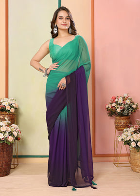 Green Georgette Ready to wear Saree
