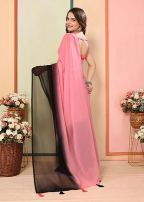 Pink Georgette Ready to wear Saree