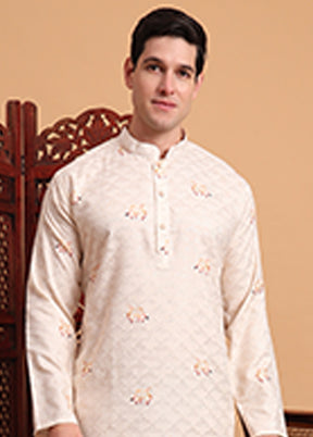 Cream Cotton Kurta