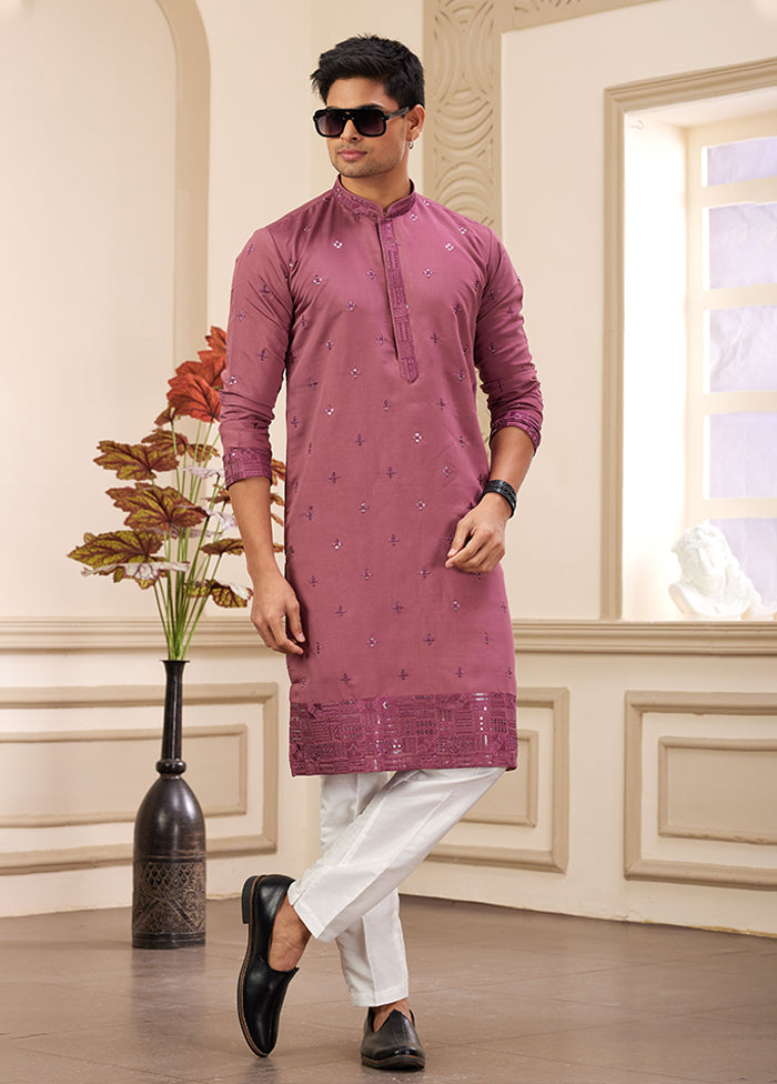 Maroon Silk Kurta & Pajama Set