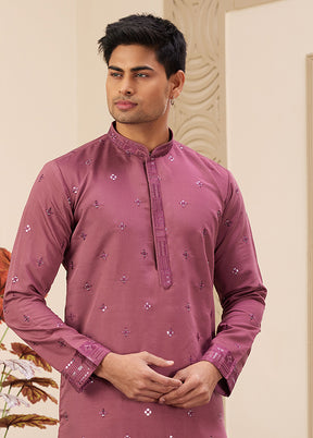 Maroon Silk Kurta & Pajama Set