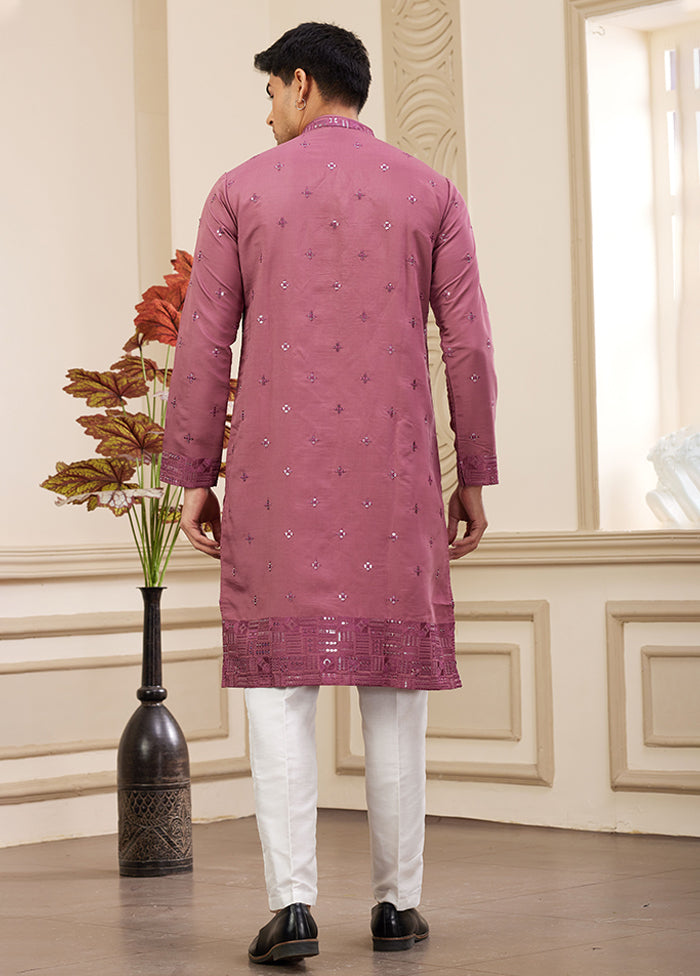 Maroon Silk Kurta & Pajama Set