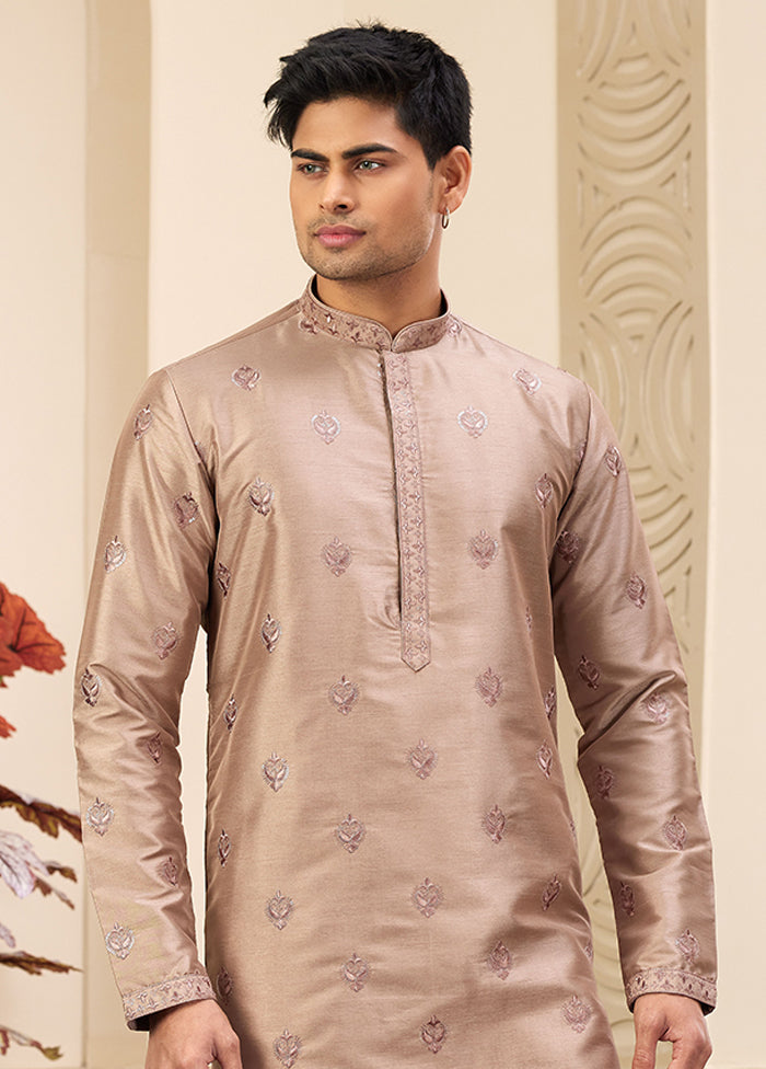 Brown Silk Kurta & Pajama Set