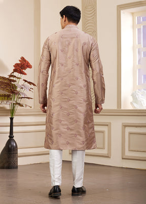 Brown Silk Kurta & Pajama Set