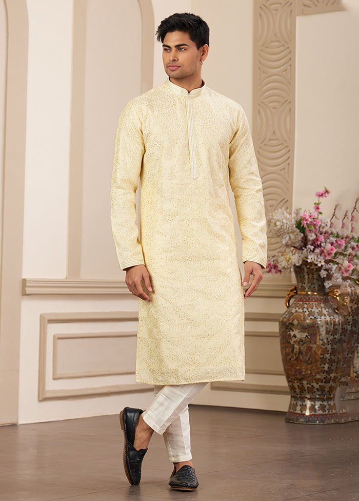 Yellow Silk Kurta & Pajama Set