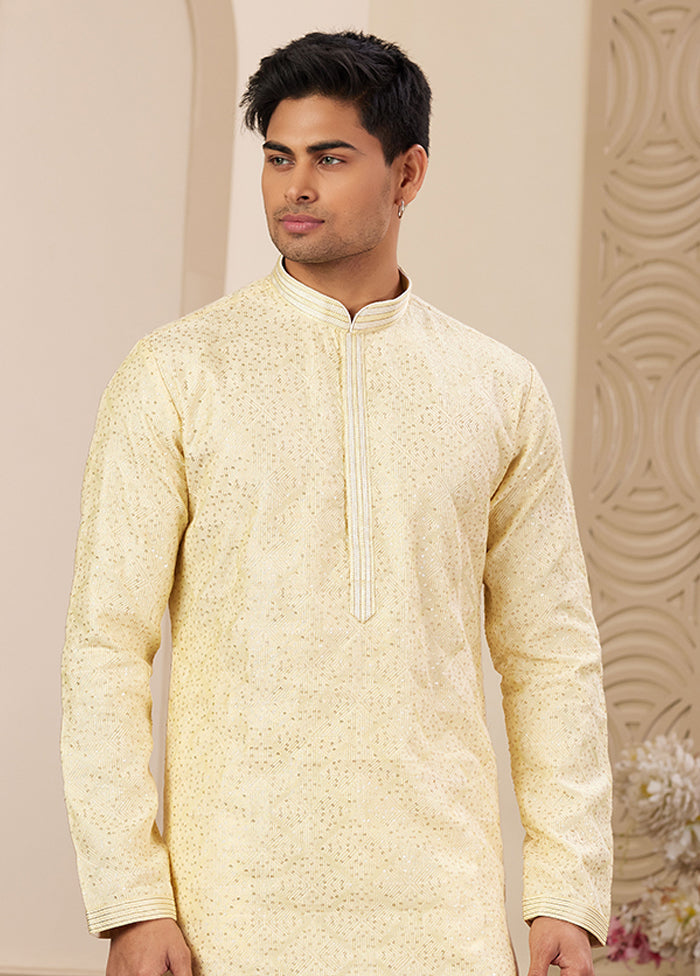 Yellow Silk Kurta & Pajama Set