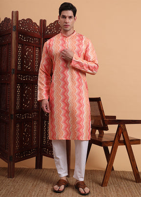 Multicolor Silk Kurta & Pajama Set