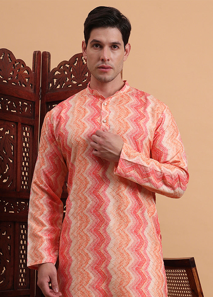Multicolor Silk Kurta & Pajama Set
