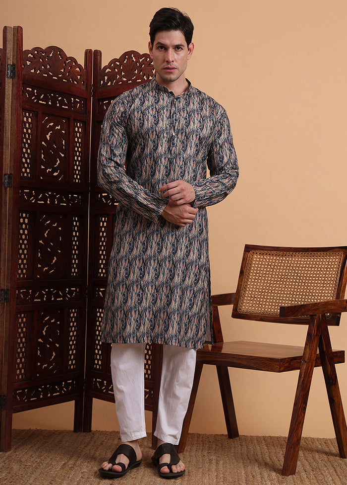 Grey Silk Kurta & Pajama Set
